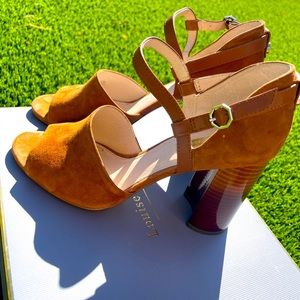 Chestnut brown Louise et Cie open toe heel 8.5